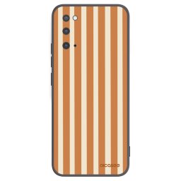 Fekete szilikon tok az alábbi mobiltelefonokra Samsung Galaxy S20 G980F - Orange lines
