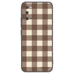 Fekete szilikon tok az alábbi mobiltelefonokra Samsung Galaxy S20 G980F - Brown grid