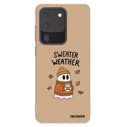 Átlátszó szilikon tok az alábbi mobiltelefonokra Samsung Galaxy S20 Ultra 5G G988F - Sweater ghost