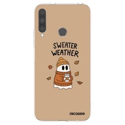 Átlátszó szilikon tok az alábbi mobiltelefonokra Huawei P40 Lite E - Sweater ghost