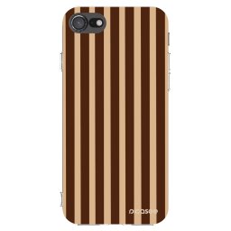 Átlátszó szilikon tok az alábbi mobiltelefonokra Apple iPhone SE 2020 - Brown lines