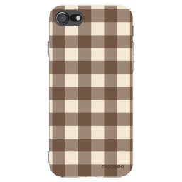 Átlátszó szilikon tok az alábbi mobiltelefonokra Apple iPhone SE 2020 - Brown grid