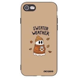 Fekete szilikon tok az alábbi mobiltelefonokra Apple iPhone SE 2020 - Sweater ghost