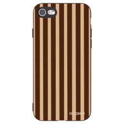 Fekete szilikon tok az alábbi mobiltelefonokra Apple iPhone SE 2020 - Brown lines