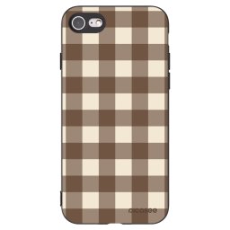 Fekete szilikon tok az alábbi mobiltelefonokra Apple iPhone SE 2020 - Brown grid