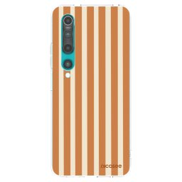 Átlátszó szilikon tok az alábbi mobiltelefonokra Xiaomi Mi 10 - Orange lines