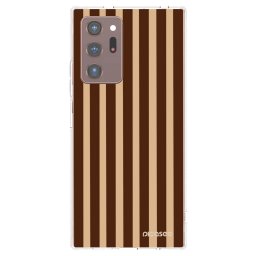 Átlátszó szilikon tok az alábbi mobiltelefonokra Samsung Galaxy Note 20 Ultra - Brown lines