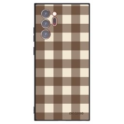 Fekete szilikon tok az alábbi mobiltelefonokra Samsung Galaxy Note 20 Ultra - Brown grid
