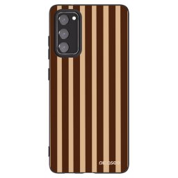 Fekete szilikon tok az alábbi mobiltelefonokra Samsung Galaxy S20 FE - Brown lines