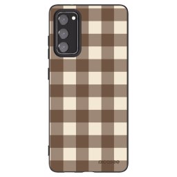 Fekete szilikon tok az alábbi mobiltelefonokra Samsung Galaxy S20 FE - Brown grid