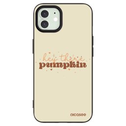 Fekete szilikon tok az alábbi mobiltelefonokra Apple iPhone 12 - Hey there pumpkin