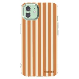 Átlátszó szilikon tok az alábbi mobiltelefonokra Apple iPhone 12 - Orange lines