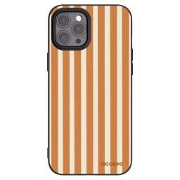 Fekete szilikon tok az alábbi mobiltelefonokra Apple iPhone 12 Pro Max - Orange lines