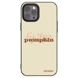 Fekete szilikon tok az alábbi mobiltelefonokra Apple iPhone 12 Pro Max - Hey there pumpkin