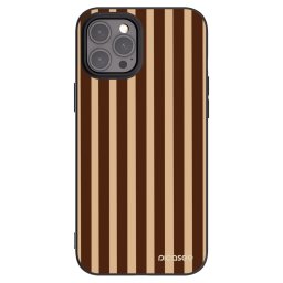 Fekete szilikon tok az alábbi mobiltelefonokra Apple iPhone 12 Pro Max - Brown lines