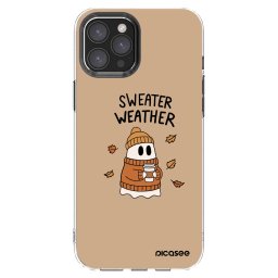 Átlátszó szilikon tok az alábbi mobiltelefonokra Apple iPhone 12 Pro Max - Sweater ghost