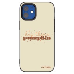 Fekete szilikon tok az alábbi mobiltelefonokra Apple iPhone 12 mini - Hey there pumpkin