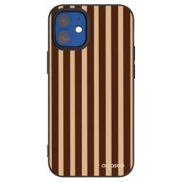 Fekete szilikon tok az alábbi mobiltelefonokra Apple iPhone 12 mini - Brown lines