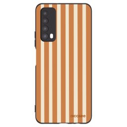 Fekete szilikon tok az alábbi mobiltelefonokra Huawei P Smart 2021 - Orange lines