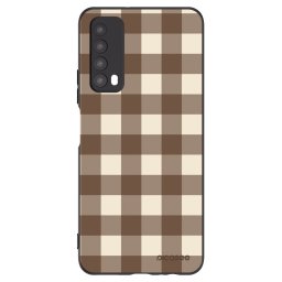 Fekete szilikon tok az alábbi mobiltelefonokra Huawei P Smart 2021 - Brown grid