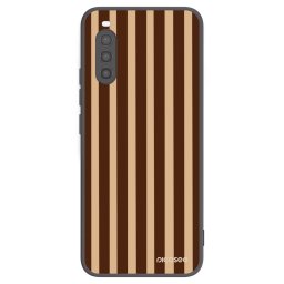 Fekete szilikon tok az alábbi mobiltelefonokra Sony Xperia 10 II - Brown lines