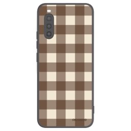 Fekete szilikon tok az alábbi mobiltelefonokra Sony Xperia 10 II - Brown grid