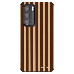 Fekete szilikon tok az alábbi mobiltelefonokra Huawei P40 - Brown lines