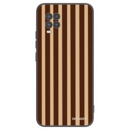 Fekete szilikon tok az alábbi mobiltelefonokra Xiaomi Mi 10 Lite - Brown lines