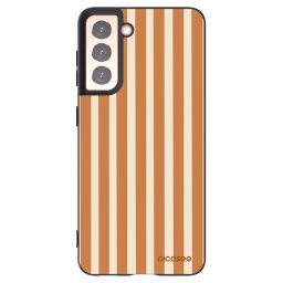 Fekete szilikon tok az alábbi mobiltelefonokra Samsung Galaxy S21 5G G991B - Orange lines