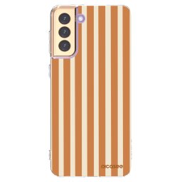 Átlátszó szilikon tok az alábbi mobiltelefonokra Samsung Galaxy S21+ 5G G996F - Orange lines