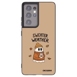 Fekete szilikon tok az alábbi mobiltelefonokra Samsung Galaxy S21 Ultra 5G G998B - Sweater ghost