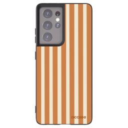 Fekete szilikon tok az alábbi mobiltelefonokra Samsung Galaxy S21 Ultra 5G G998B - Orange lines
