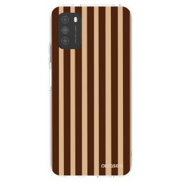 Átlátszó szilikon tok az alábbi mobiltelefonokra Xiaomi Poco M3 - Brown lines