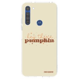 Átlátszó szilikon tok az alábbi mobiltelefonokra Motorola Moto G8 - Hey there pumpkin
