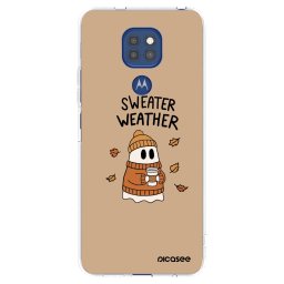 Átlátszó szilikon tok az alábbi mobiltelefonokra Motorola Moto G9 Play - Sweater ghost