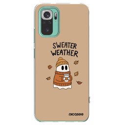 Átlátszó szilikon tok az alábbi mobiltelefonokra Xiaomi Redmi Note 10 Pro - Sweater ghost