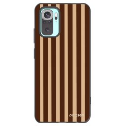 Fekete szilikon tok az alábbi mobiltelefonokra Xiaomi Redmi Note 10 Pro - Brown lines