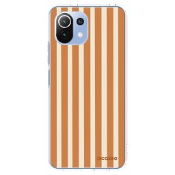 Átlátszó szilikon tok az alábbi mobiltelefonokra Xiaomi Mi 11 Lite - Orange lines