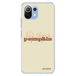 Átlátszó szilikon tok az alábbi mobiltelefonokra Xiaomi Mi 11 Lite - Hey there pumpkin