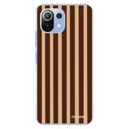 Átlátszó szilikon tok az alábbi mobiltelefonokra Xiaomi Mi 11 Lite - Brown lines