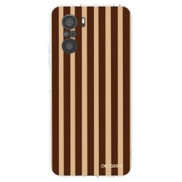 Átlátszó szilikon tok az alábbi mobiltelefonokra Xiaomi Poco F3 - Brown lines