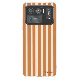 Átlátszó szilikon tok az alábbi mobiltelefonokra Xiaomi Mi 11 Ultra - Orange lines