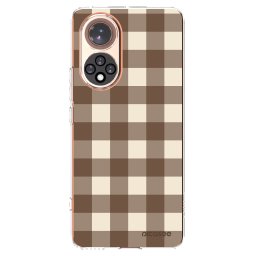 Átlátszó szilikon tok az alábbi mobiltelefonokra Huawei Nova 9 - Brown grid