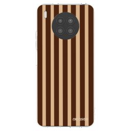 Átlátszó szilikon tok az alábbi mobiltelefonokra Huawei Nova 8i - Brown lines