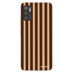 Átlátszó szilikon tok az alábbi mobiltelefonokra Xiaomi Poco M3 Pro 5G - Brown lines