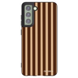 Fekete szilikon tok az alábbi mobiltelefonokra Samsung Galaxy S21 FE 5G - Brown lines