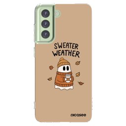 Átlátszó szilikon tok az alábbi mobiltelefonokra Samsung Galaxy S21 FE 5G - Sweater ghost