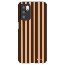 Fekete szilikon tok az alábbi mobiltelefonokra OPPO A16 - Brown lines