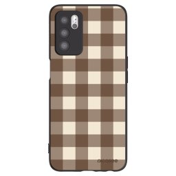 Fekete szilikon tok az alábbi mobiltelefonokra OPPO A16 - Brown grid