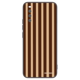 Fekete szilikon tok az alábbi mobiltelefonokra Sony Xperia 10 III - Brown lines